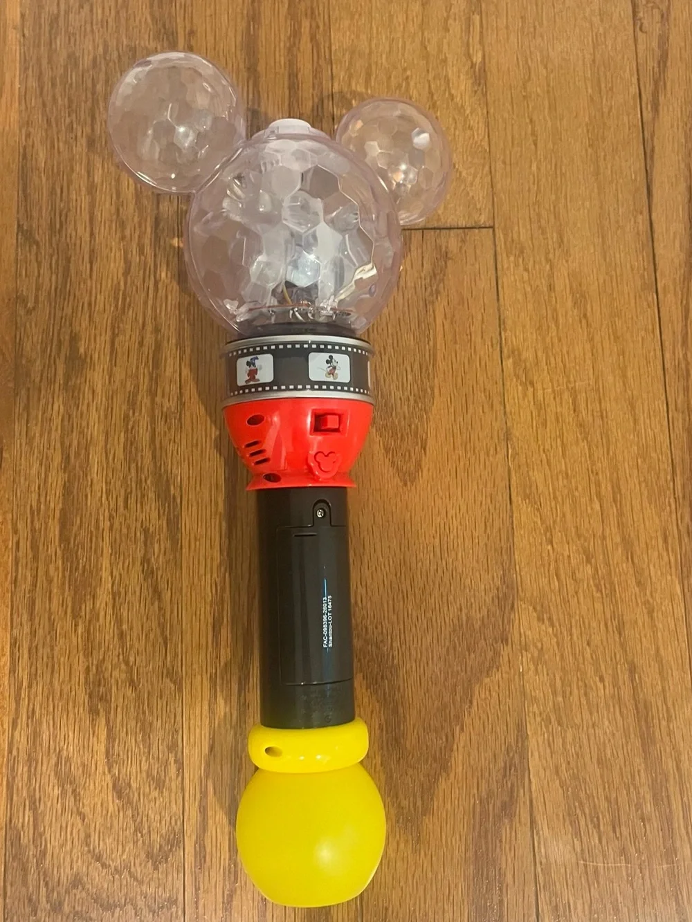 Disney World Mickey Mouse Light-Up Bubble Wand - Red, Black & Yellow